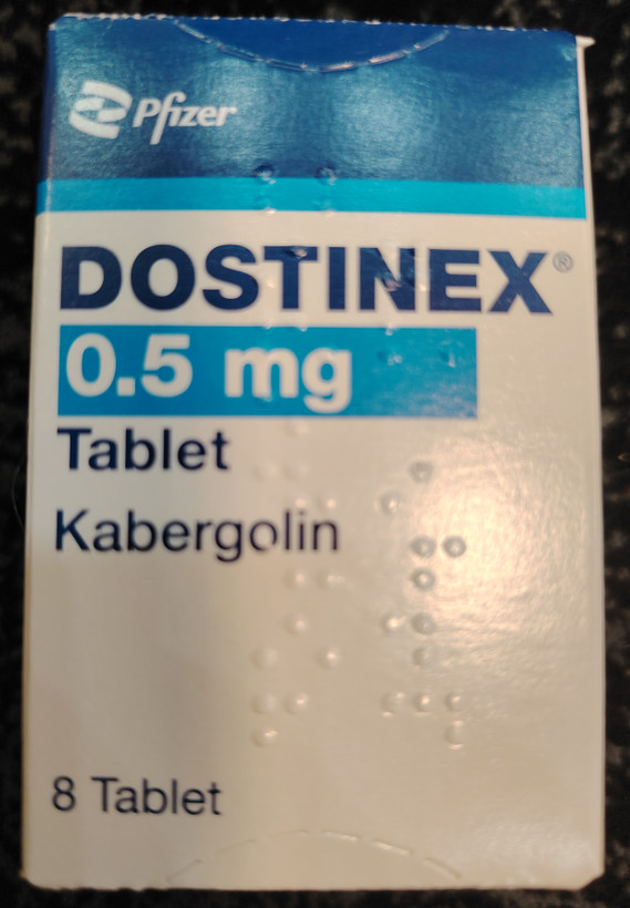 داستینکس نیم 8 عددی فایزر dostinex (کابرگولین)(انقضا2028)